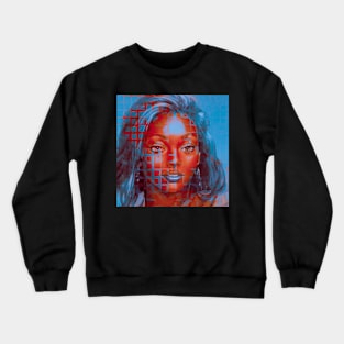 JOY Glitch Art Portrait Crewneck Sweatshirt